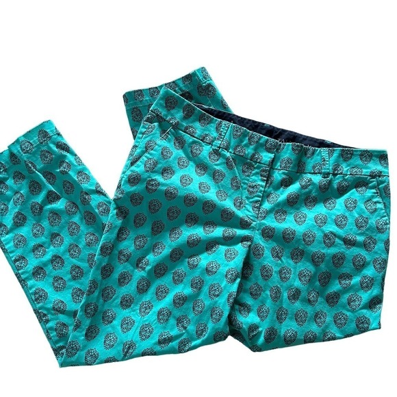 Talbots Daily Ankle Pants 16 Tropical Teal Trousers Women's Cruise Resort Beach - Picture 1 of 5